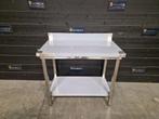 Werktafel |opstaande rand |  RVS | 100x60 cm, Gebruikt