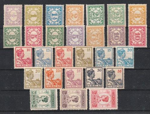 Curaçao 1915/1926 - Drie complete series - NVPH 44/56,, Postzegels en Munten, Postzegels | Nederland