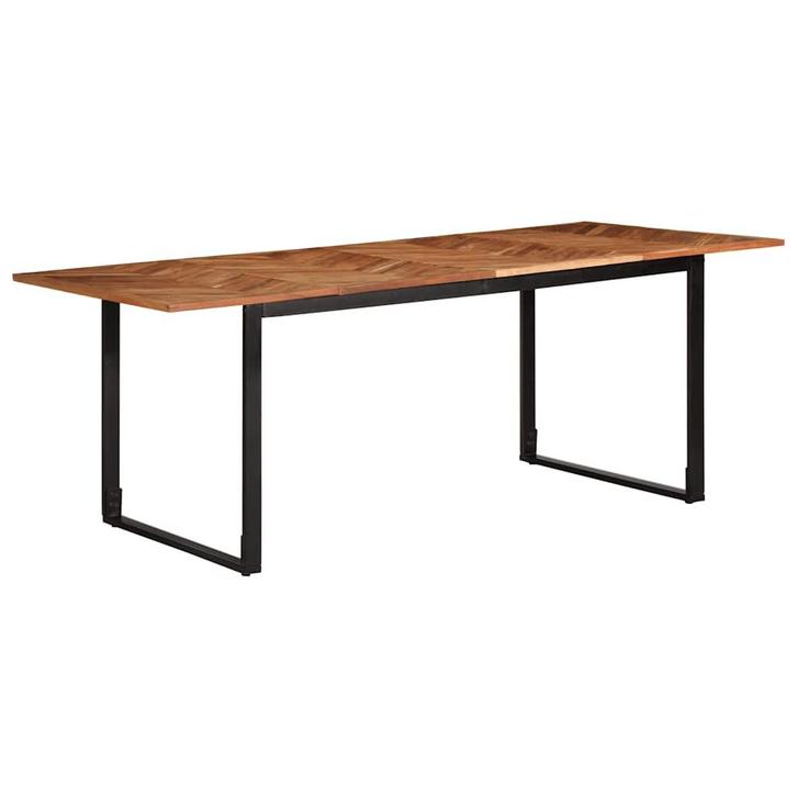 vidaXL Eettafel 200x100x75 cm massief acaciahout, Huis en Inrichting, Tafels | Eettafels, Nieuw, Verzenden