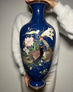 Vase - Émail, Cuivre, Argent - Japon - Période Meiji, Antiquités & Art