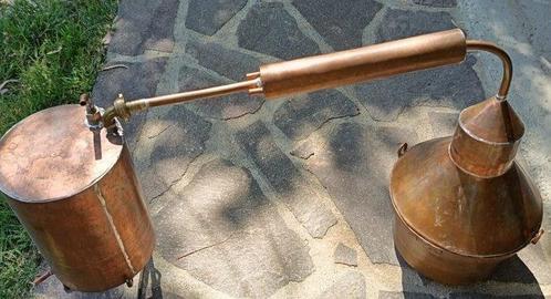 Accessoire pour le vin - Cuivre - Alambic en cuivre, Antiek en Kunst, Antiek | Wandborden en Tegels