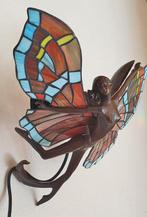 Lampe murale - Tiffany fille papillon - Vitrail, Antiek en Kunst