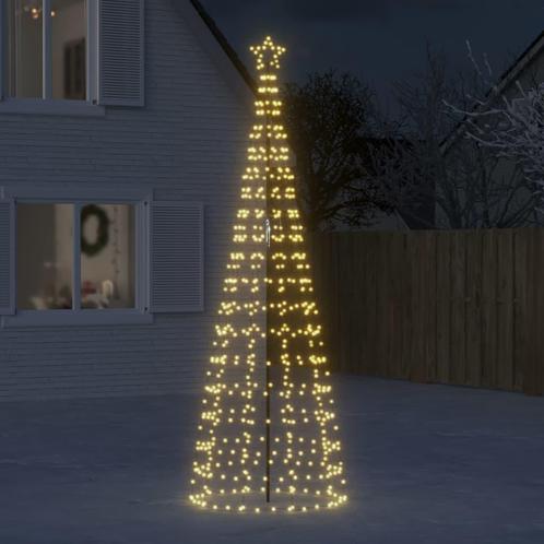 vidaXL Arbre de Noël lumineux avec piquets 570 LED blanc, Diversen, Kerst, Verzenden