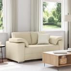 vidaXL Loveseat Crème 160 x 77 x 82 cm Stof, Verzenden, Nieuw