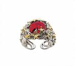 Zonder minimumprijs - Ring Zilver, Verguld Spinel - 7,50 kt.