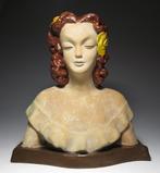 Dr. Rezs Rank - Buste, Art Deco Bust (31cm) - 18.5 cm -