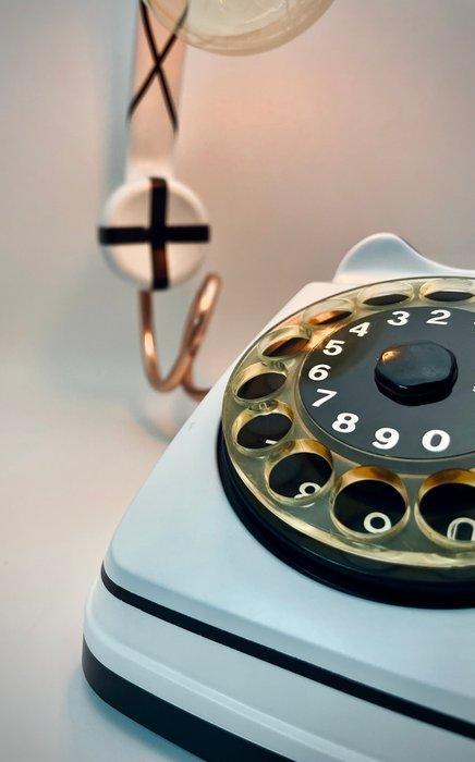 Tafellamp - Koper, Metaal, Plastic - Telefoonlamp uit de, Antiek en Kunst, Curiosa en Brocante