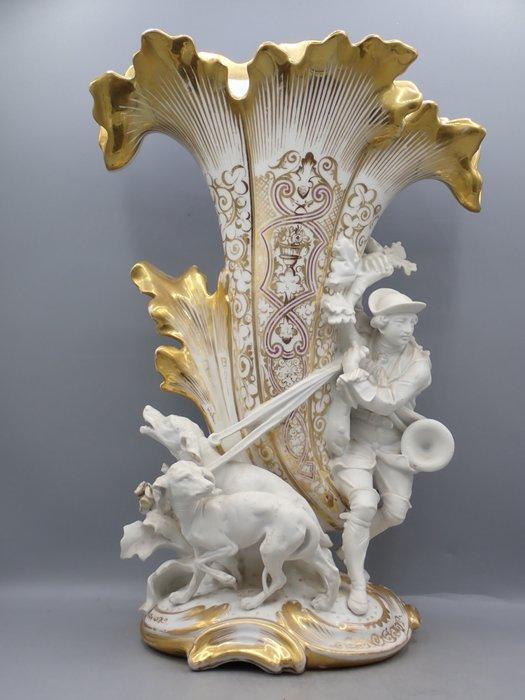 Vieux Paris (attr.) - Vaas (2) - Paar grote sierlijke, Antiek en Kunst, Antiek | Glaswerk en Kristal