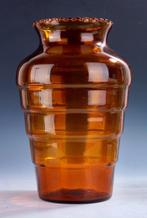 Verreries Doyen - Vaas -  Amber colored Art Deco Vase with, Antiquités & Art