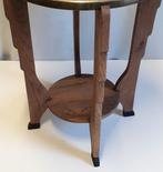 Fraai Art Deco tafeltje met messing blad - Table dappoint -, Antiek en Kunst