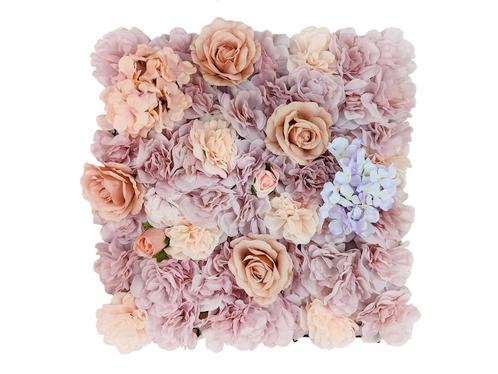 Flowerwall, 4x panelen kunstbloemen decoratie (KHSQ018), Maison & Meubles, Accessoires pour la Maison | Plantes & Fleurs artificielles