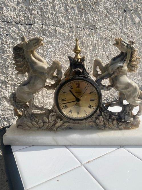 Openhaard accessoire - Marmer - openhaardklok, Antiek en Kunst, Curiosa en Brocante