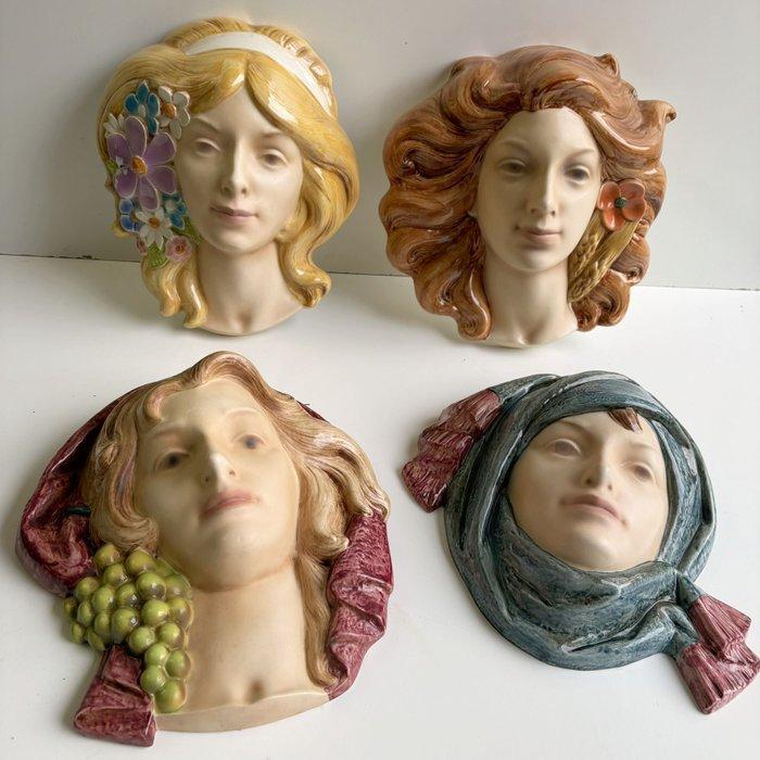 Goebel - Antonio Ruiz Diaz - Wandbord (4) - wandmasker -, Antiek en Kunst, Kunst | Designobjecten