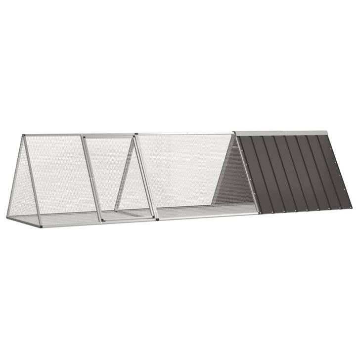 vidaXL Konijnenkooi Antraciet 302,5x80,5x71 cm, Dieren en Toebehoren, Knaagdieren en Konijnen | Hokken en Kooien, Nieuw, Verzenden