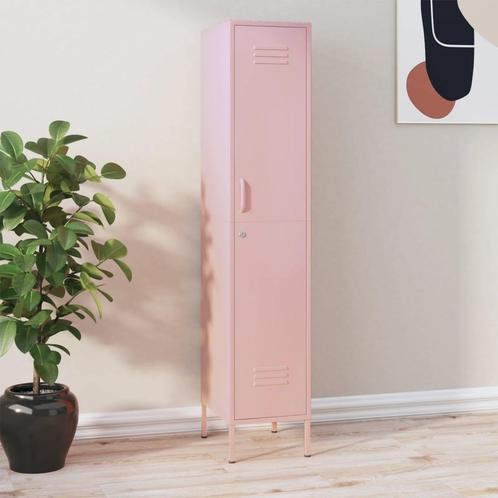 vidaXL Lockerkast 35x46x180 cm staal roze, Huis en Inrichting, Kasten | Overige, Nieuw, Verzenden