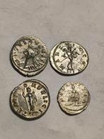 Empire romain Lot of 4 coins incl.: 3 Bi Antoniniani du, Postzegels en Munten