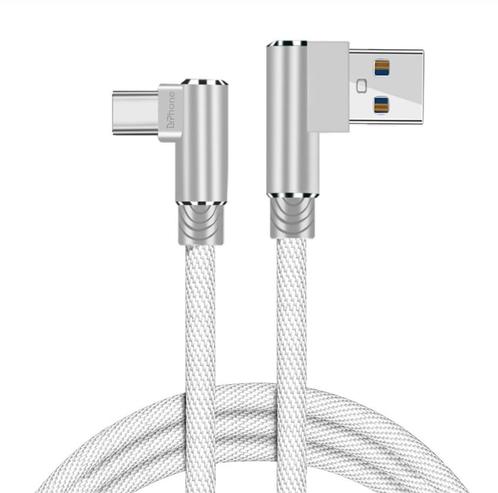 DrPhone D9 Type-C USB-C Dubbele 90° Haakse Nylon Gevlochten, Informatique & Logiciels, Pc & Câble réseau, Envoi