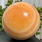 Large Orange Quality Calcite Sphere Bol - Hoogte: 15.1 cm -