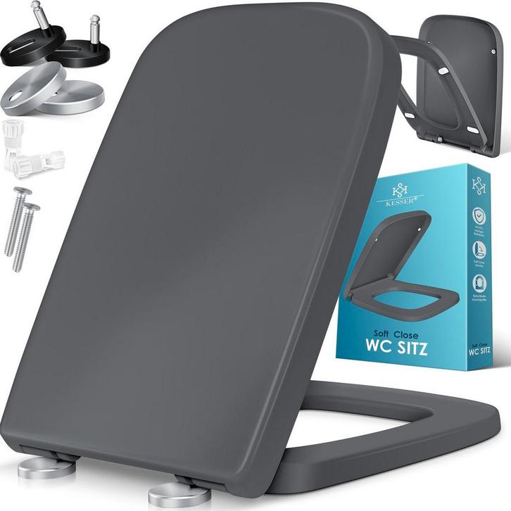 WC bril Softclose - Toiletbril - Grijs - KESSER®, Bricolage & Construction, Sanitaire, Envoi