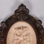 Meerschuimrelief met wijwaterbakje/schelp - Meerschuim -