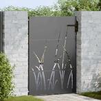 vidaXL Tuinpoort met slot Zwart 85 x 125 cm Poedercoated, Tuin en Terras, Tuinpoorten, Verzenden, Nieuw