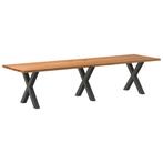 vidaXL Eettafel rechthoekig 320x90x74 cm massief eikenhout, Huis en Inrichting, Verzenden, Nieuw