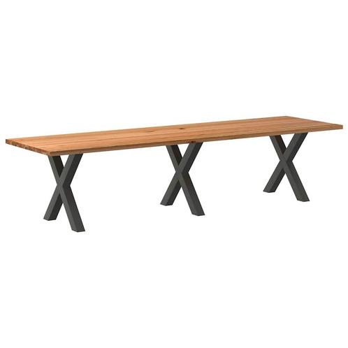 vidaXL Eettafel rechthoekig 320x90x74 cm massief eikenhout, Huis en Inrichting, Tafels | Eettafels, Nieuw, Verzenden