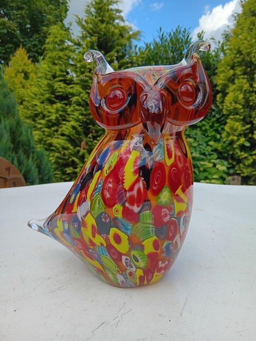 Sculpture, kleurijke uil in murano stijl - 29 cm - verre, Antiek en Kunst, Kunst | Designobjecten