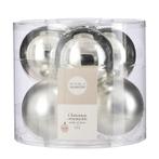 Kerstbal zilver (set van 5) (ø8 cm) House of Seasons, Huis en Inrichting, Verzenden, Nieuw