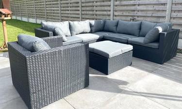 Saint-Tropez loungeset antraciet (nieuw), Tuin en Terras, Tuinsets en Loungesets, Bank, Bijzettafel, Stoel, Nieuw