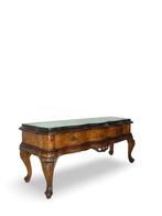 Wandtafel - Walnoot, Hout, Glas, Messing, Wortelnotenhout, Antiek en Kunst