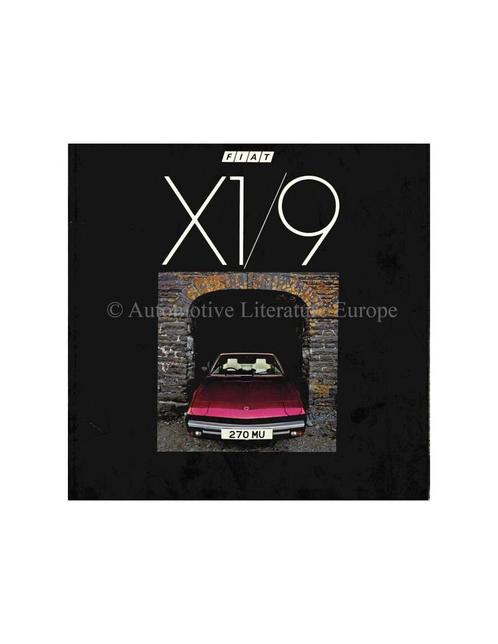 1982 FIAT X1/9 BROCHURE ENGELS, Boeken, Auto's | Folders en Tijdschriften