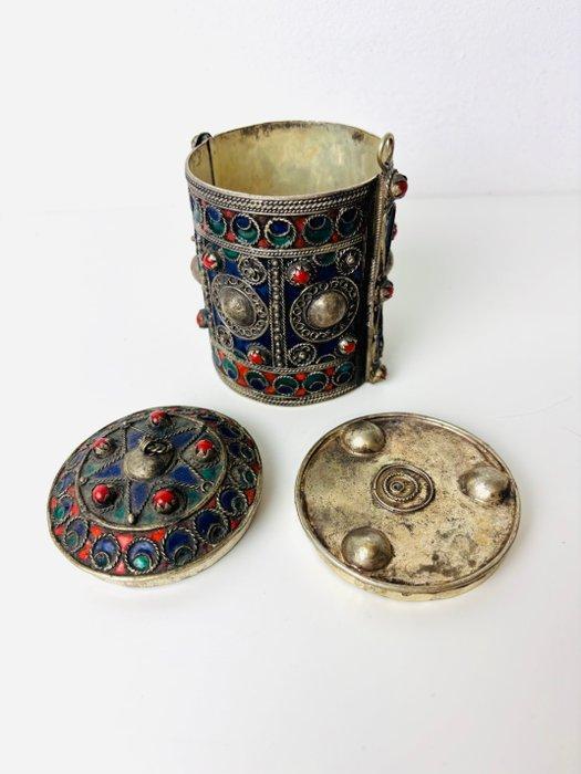 Metaal - Armband - Vintage Berber Tiznit Souss-massa, Antiek en Kunst, Kunst | Niet-Westerse kunst