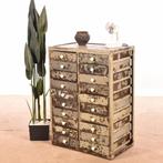 Industriele ladekast grijs | Vintage ladekast | Oude ladenk