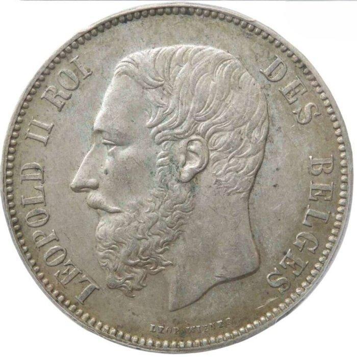 België. Leopold II. 5 Francs 1875 (Zonder Minimumprijs), Postzegels en Munten, Munten | Nederland