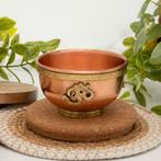 Puur koperen Tibetaanse wierookbrander/offerschaal OHM ± 7,5, Ophalen of Verzenden