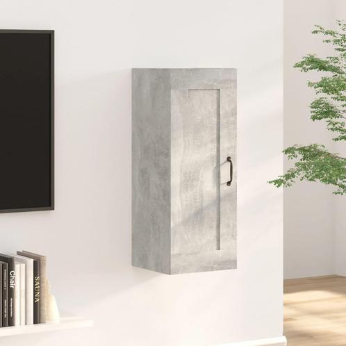 vidaXL Hangkast 35x34x90 cm bewerkt hout betongrijs, Huis en Inrichting, Kasten | Overige, Nieuw, Verzenden
