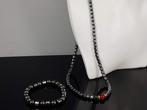 Terahertz & pierre de cornaline / Longueur du bracelet 17 cm