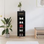 vidaXL Schoenenkast 30x35x105 cm bewerkt hout zwart, Verzenden, Nieuw
