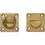 WC slot vierkant schroefgat messing getrommeld, Doe-het-zelf en Bouw, Ophalen of Verzenden, Nieuw, Koper of Messing, Slot