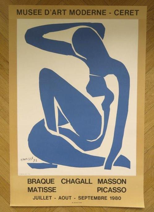 Henri Matisse (after) - Affiche originale dexposition -, Antiek en Kunst, Kunst | Tekeningen en Fotografie