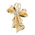 Broche - 18 karaat Geel goud - 0.61ct. tw. Diamant