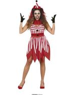 clown kostuum dames met streepjes, Ophalen of Verzenden, Nieuw