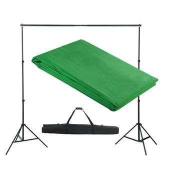 vidaXL Achtergrondsysteem 300x300 cm groen disponible aux enchères