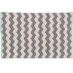 Vloerkleed outdoor en indoor - zigzag blue - 160x230 - wit, Verzenden