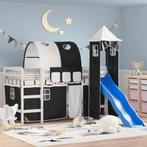vidaXL Kinderhoogslaper met toren 80x200 cm grenenhout wit, Huis en Inrichting, Slaapkamer | Bedden, Verzenden, Nieuw