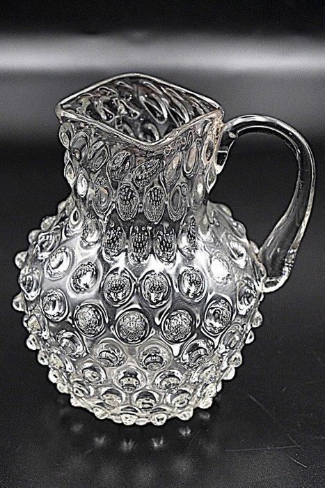 Antique bubble glass pitcher with handle 1860 - Pichet -, Antiek en Kunst, Antiek | Glaswerk en Kristal