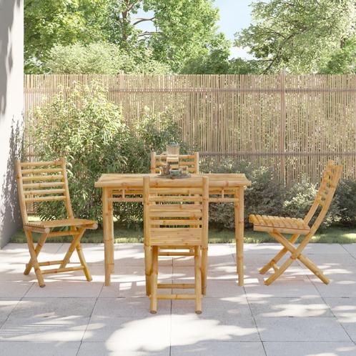 vidaXL 5-delige Tuinset bamboe, Tuin en Terras, Tuinsets en Loungesets, Tuinset, Nieuw, Verzenden