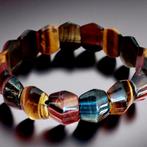 Elegant armband van multicolore tijgeroog. Echte edelsteen, Verzamelen
