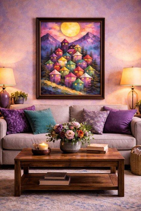 Jean Claude Dery - Tableau acrylique représentant un, Antiek en Kunst, Kunst | Schilderijen | Klassiek